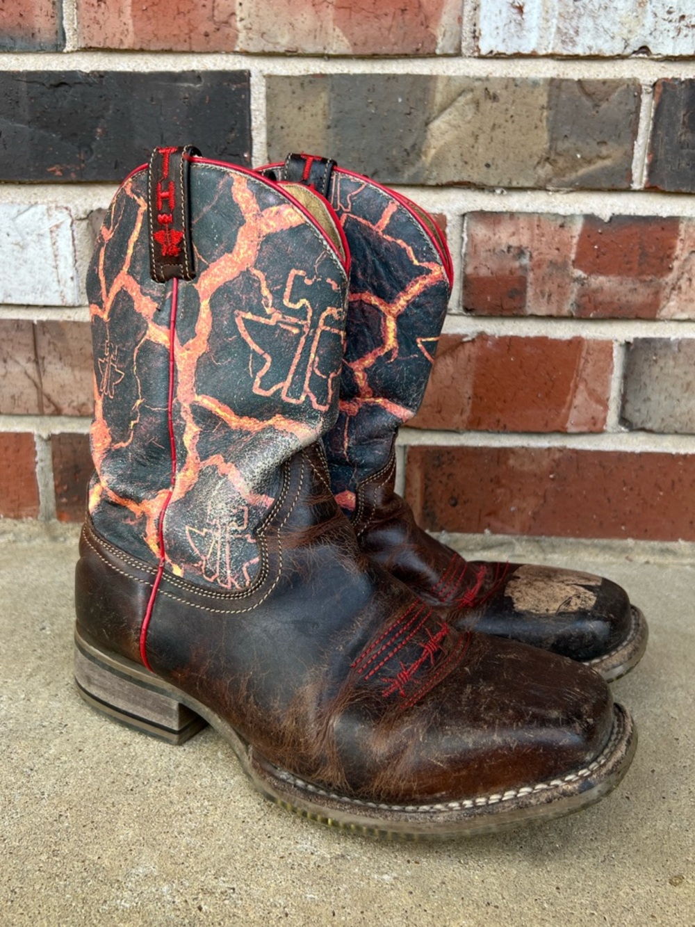 Tin Haul Boys Western Boots Volcanic Size 3